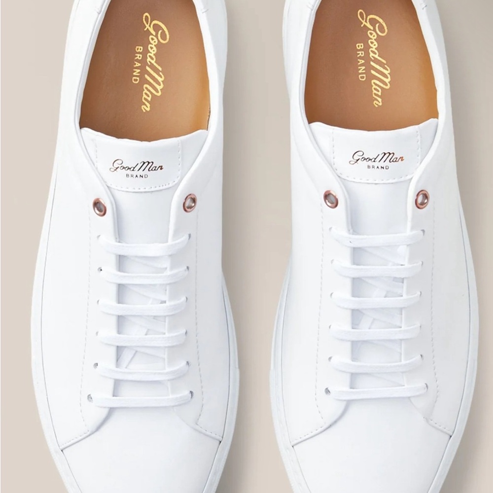 Good man brand, EDGE LO-TOP SNEAKER MONO | NAPPA LEATHER WHITE size 8.5, 8 - Picture 2 of 9